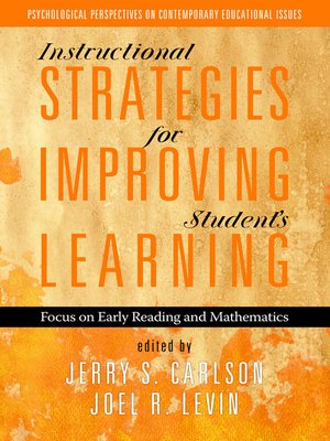 cover image of Instructional Strategies for Improving Students' Learning